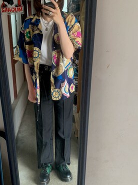 「Perushu（ペルーシュ）のアイテム（スラックス）」を使った、はさん（レディース・161cm）の夏コーディネート