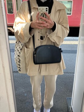 「Kastane」｜「アイテム（カバーオール）」を使った、mokaさん（レディース・155cm）の春コーディネート