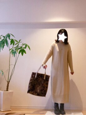 「アイテム（ワンピース/ドレス）」を使った、kozumiさん（レディース・162cm・40代）の冬コーディネート