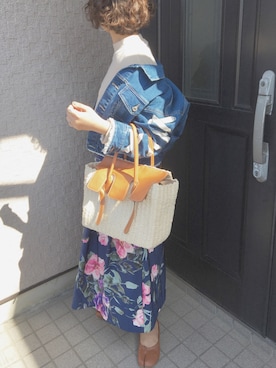 「OZOC（オゾック）のアイテム（バレエシューズ）」を使った、ニモさん（レディース・159cm）の春コーディネート