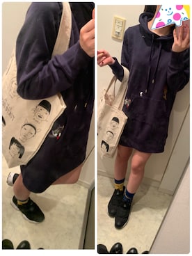 「パーカーワンピ」｜🌼さっちゃん🌼さん（レディース・157cm）の秋コーディネート