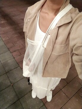 「NET（ネット）のアイテム（ブルゾン）」を使った、C.MHさん（レディース・162cm）の秋コーディネート