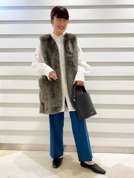 「秋におすすめシャツ＆ブラウス スタイル」｜ｶﾝさん（レディース・153cm）の秋コーディネート