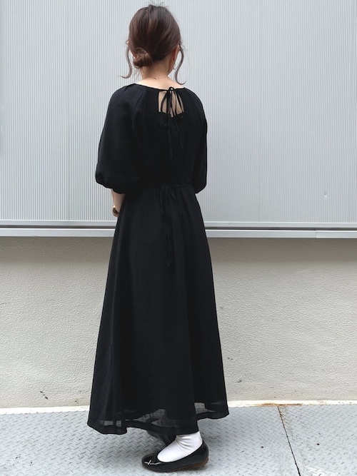 Juliana Jabourボリューム袖ワンピース バルーンシルエット【新品】 Juliana Jabourボリューム袖ワンピース バルーンシルエット【新品】