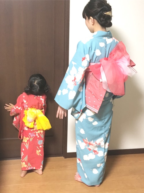 ふりふ 浴衣 金魚に秋海棠 紫織庵コラボ 20170805193442463_500.jpg
