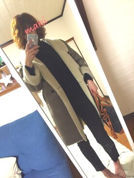 「UNIQLO（ユニクロ）のWOMEN ウルトラストレッチジーンズ（デニムパンツ）」を使った、chan'makiさん（レディース・164cm）の冬コーディネート