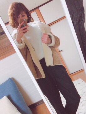 「Adam et Rope A・E・R（アダムエロペ）のアイテム（ジャケット/アウター）」を使った、chan'makiさん（レディース・164cm）の冬コーディネート