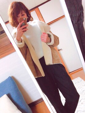 「Adam et Rope A・E・R（アダムエロペ）のアイテム（ジャケット/アウター）」を使った、chan'makiさん（レディース・164cm）の冬コーディネート