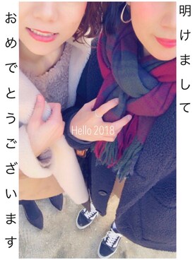 「新年一発目」｜「アイテム（ムートンコート）」を使った、chan'makiさん（レディース・164cm）の冬コーディネート