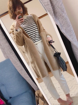 「SLOBE IENA（スローブイエナ）のアイテム（ムートンコート）」を使った、chan'makiさん（レディース・164cm）の冬コーディネート