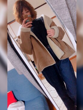 「Adam et Rope A・E・R（アダムエロペ）のアイテム（ジャケット/アウター）」を使った、chan'makiさん（レディース・164cm）の冬コーディネート
