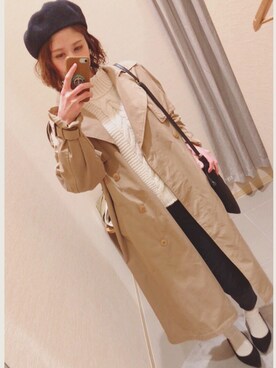 「Another Edition（アナザーエディション）のアイテム（トレンチコート）」を使った、chan'makiさん（レディース・164cm）の冬コーディネート