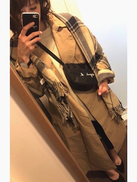 「Another Edition（アナザーエディション）のアイテム（トレンチコート）」を使った、chan'makiさん（レディース・164cm）の秋コーディネート