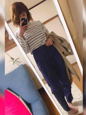 「Another Edition（アナザーエディション）のアイテム（トレンチコート）」を使った、chan'makiさん（レディース・164cm）の冬コーディネート