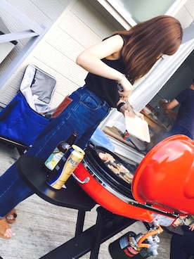 「COLEMAN（コールマン）のアイテム（食器/キッチン）」を使った、narumiさん（レディース・156cm）の夏コーディネート
