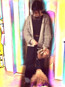 「AS KNOW AS plus（アズノゥアズプラス）のアイテム（その他アウター）」を使った、kaさん（レディース・161cm）の冬コーディネート