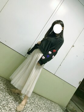 「axes femme（アクシーズファム）のアイテム（チノパンツ）」を使った、就不吃蔬菜的兔子さん（レディース・160cm）の冬コーディネート
