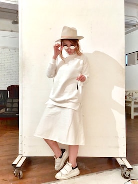 「rag & bone（ラグアンドボーン）のアイテム（帽子）」を使った、Reghan Morly Wさん（レディース・160cm）の冬コーディネート