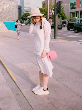 「rag & bone（ラグアンドボーン）のアイテム（帽子）」を使った、Reghan Morly Wさん（レディース・160cm）の春コーディネート
