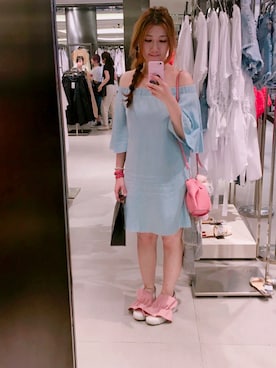 「MSGM（エムエスジーエム）のアイテム（スリッポン）」を使った、Reghan Morly Wさん（レディース・160cm）の夏コーディネート