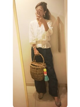 「LE JUN（ルジュン）のアイテム（バッグ）」を使った、-_-.♡さん（レディース・158cm）の春コーディネート