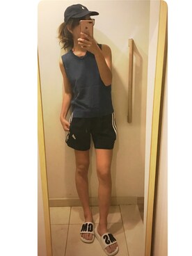 「MSGM（エムエスジーエム）のアイテム（ビーチサンダル）」を使った、-_-.♡さん（レディース・158cm）の春コーディネート