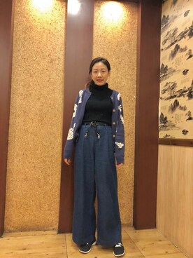 「TYAKASHAのアイテム（ジャケット/アウター）」を使った、好听听さん（レディース・165cm）の春コーディネート