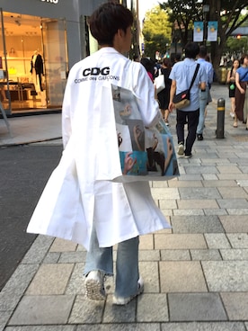 「Gosha Rubchinskiy（ゴーシャラブチンスキー）のアイテム」を使った、FUMIさん（レディース・154cm）の夏コーディネート