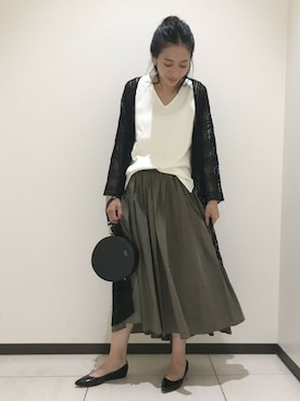 「FABIO RUSCONI（ファビオルスコーニ）のアイテム（パンプス）」を使った、N.Sさん（レディース・167cm）の夏コーディネート