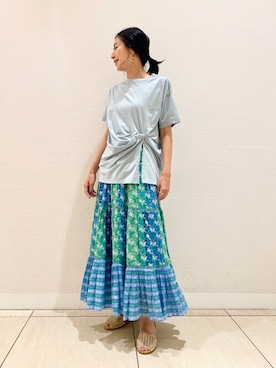 「sara mallika（サラ マリカ）のアイテム（スカート）」を使った、N.Sさん（レディース・167cm）の夏コーディネート