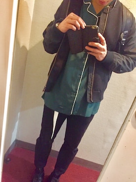 「COMME CA ISM（コムサイズム）のアイテム（ミリタリージャケット）」を使った、Taro.さん（メンズ・172cm）の春コーディネート