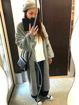 「Right-on（ライトオン）のアイテム（ハンチング/ベレー帽）」を使った、yukariさん（レディース・160cm）の冬コーディネート
