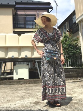 「UNKNOWN.（アンノウン）のアイテム（ワンピース/ドレス）」を使った、FBKさん（レディース・160cm）の夏コーディネート