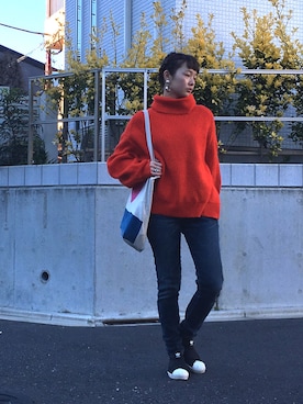 「adidas（アディダス）の【adidas】 オリジナルス スーパースタースリッポン[Superstar Slip On W]◆（スリッポン）」を使った、FBKさん（レディース・160cm）の秋コーディネート