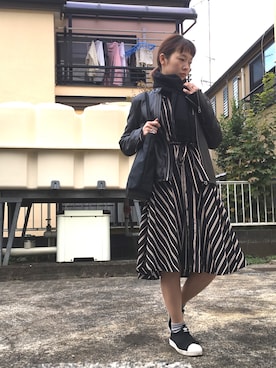 「adidas（アディダス）の【adidas】 オリジナルス スーパースタースリッポン[Superstar Slip On W]◆（スリッポン）」を使った、FBKさん（レディース・160cm）の秋コーディネート