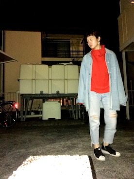 「adidas（アディダス）の【adidas】 オリジナルス スーパースタースリッポン[Superstar Slip On W]◆（スリッポン）」を使った、FBKさん（レディース・160cm）の冬コーディネート