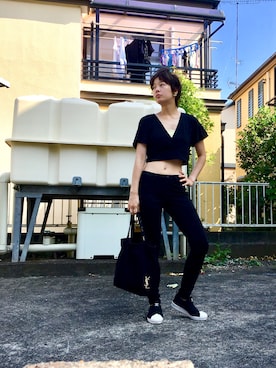 「adidas（アディダス）の【adidas】 オリジナルス スーパースタースリッポン[Superstar Slip On W]◆（スリッポン）」を使った、FBKさん（レディース・160cm）の秋コーディネート