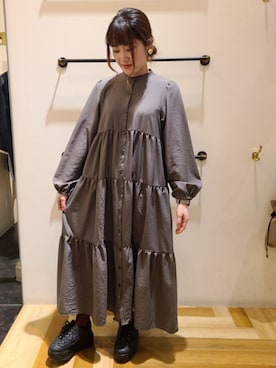 「ELENCARE DUE（エレンカーレデュエ）のアイテム（ワンピース/ドレス）」を使った、shionさん（レディース・152cm）の冬コーディネート