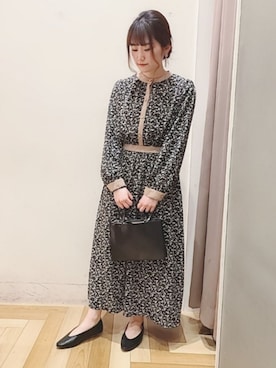 「ELENCARE DUE（エレンカーレデュエ）のアイテム（ワンピース/ドレス）」を使った、shionさん（レディース・152cm）の春コーディネート