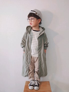 「アイテム（テーラードジャケット）」を使った、aoさん（キッズ・110cm）の春コーディネート