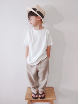 「SM2（エスエムツー）のアイテム（パンツ）」を使った、aoさん（キッズ・110cm）の夏コーディネート