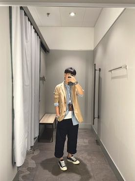 「COS（コス）のアイテム（スーツジャケット）」を使った、echoさん（メンズ・163cm）の秋コーディネート