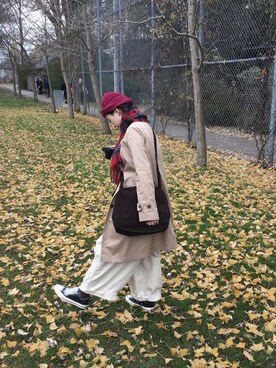「initial（イニシャル）のアイテム（キャップ）」を使った、Killiyayさん（レディース・159cm）の秋コーディネート