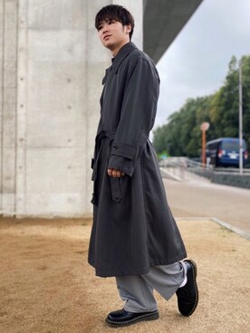 トレンチコート グレー系 を使った人気ファッションコーディネート Wear