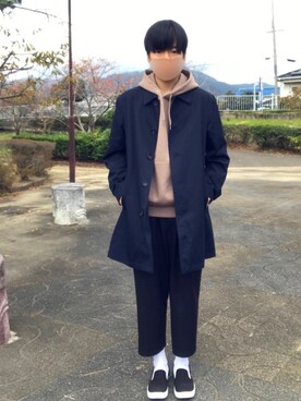 「アイテム（ステンカラーコート）」を使った、コウスケさん（メンズ・168cm・20代）の秋コーディネート