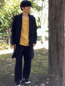 「SENSE OF PLACE by URBAN RESEAR」｜「アイテム（スウェット）」を使った、コウスケさん（メンズ・168cm）の秋コーディネート