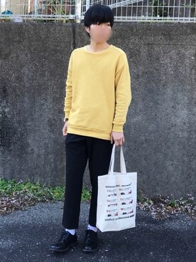 「SENSE OF PLACE by URBAN RESEAR」｜「アイテム（スウェット）」を使った、コウスケさん（メンズ・168cm）の冬コーディネート
