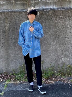 「いつもありがとうございます」｜「アイテム（スリッポン）」を使った、コウスケさん（メンズ・168cm）の春コーディネート