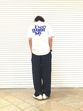 「FRANK LEDER（フランクリーダー）のアイテム（パンツ）」を使った、近藤　正章さん（メンズ・187cm）の春コーディネート