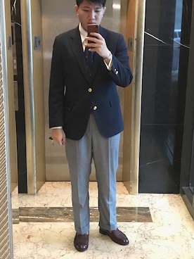 「ＩＶＹ」｜「アイテム（ジャケット/アウター）」を使った、TY Linさん（メンズ・181cm）の冬コーディネート